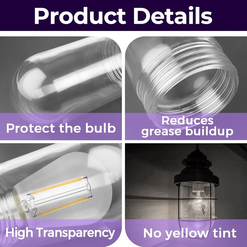 chaseroad L10-X007 Light Bulb Cover, Shatter Proof Glass 31900 Light Bulb Covers Fit Walk-in Refrigerators and Hood Bulbs, Outdoor Light Covers Compatible with Outdoor/Kitchen/Ceilings Bulb Fixture - Image 4
